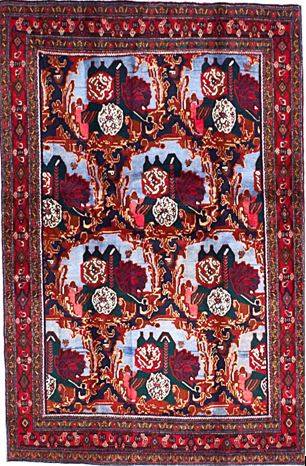 Vintage Sanandaj Rug – Traditional Aesthetic
