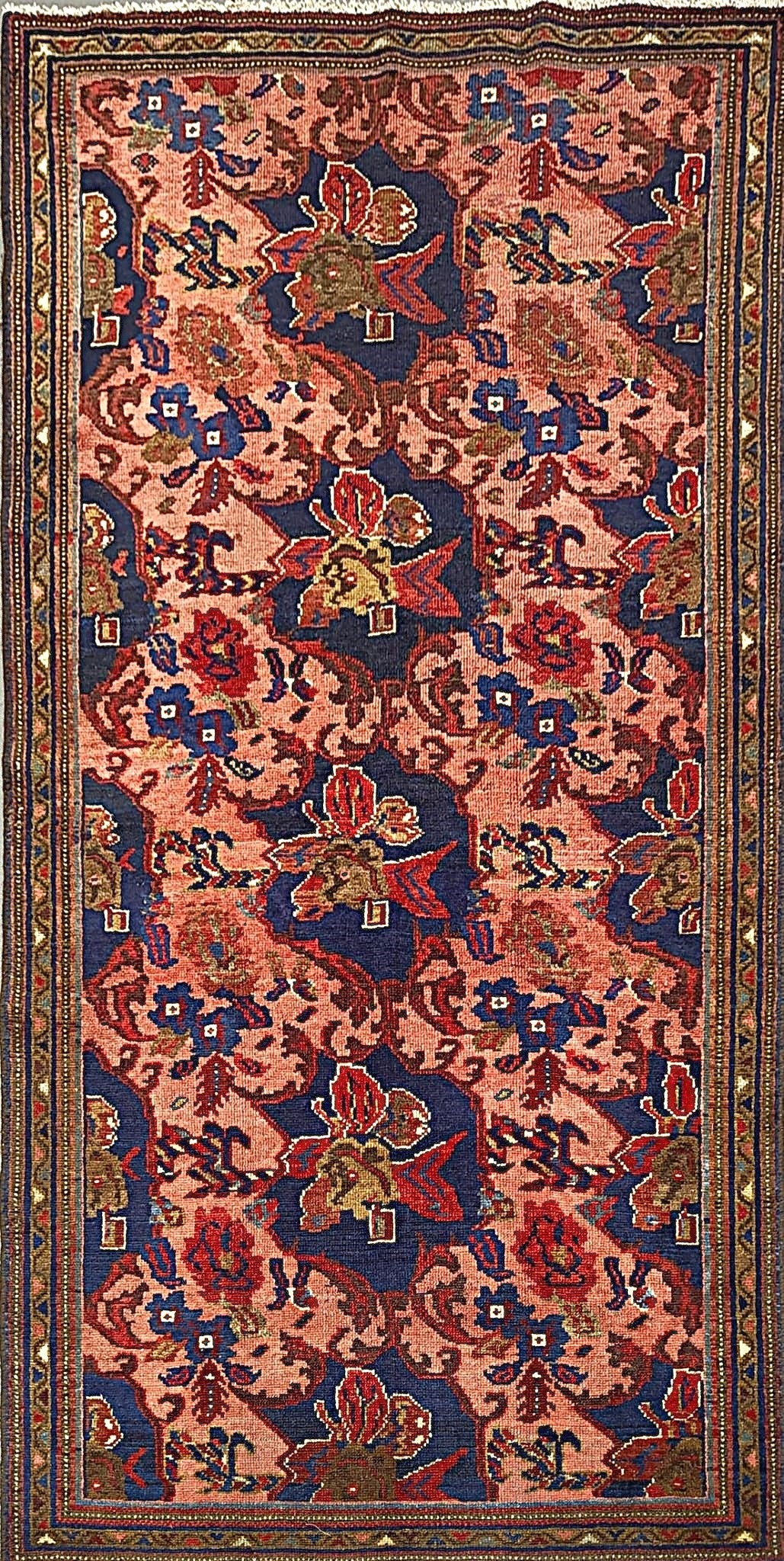 Handwoven Hamadan Rug with All-Over Pattern