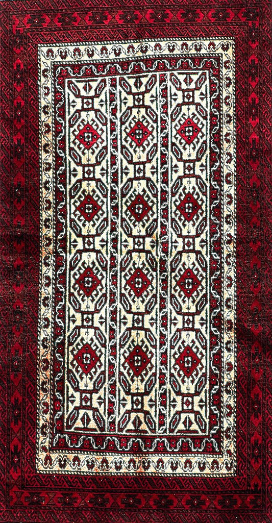 Antique Balouchi Rug in All-Over Style